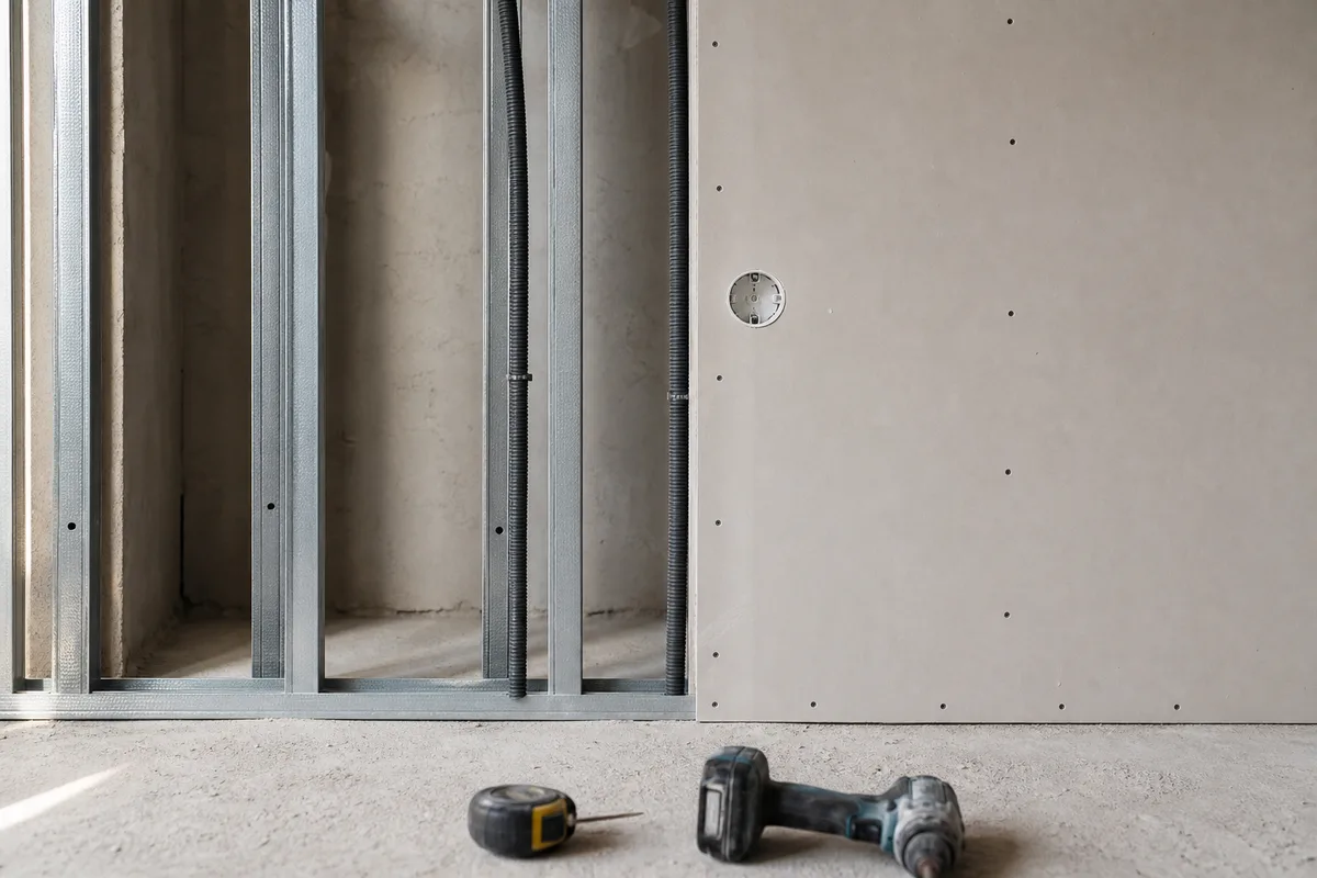 Passage câble électrique dans cloison placo : la norme