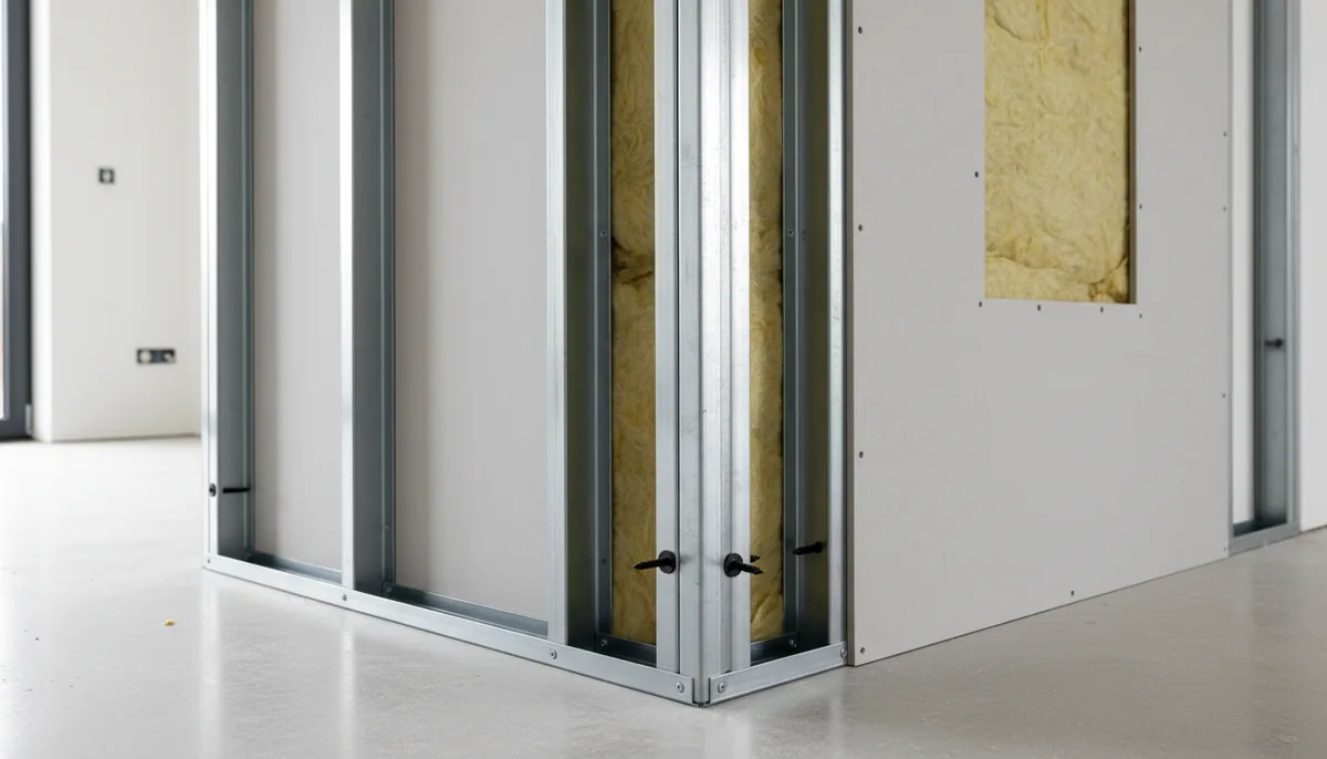 Schéma cloison placo : montage de l'ossature métallique étape par étape